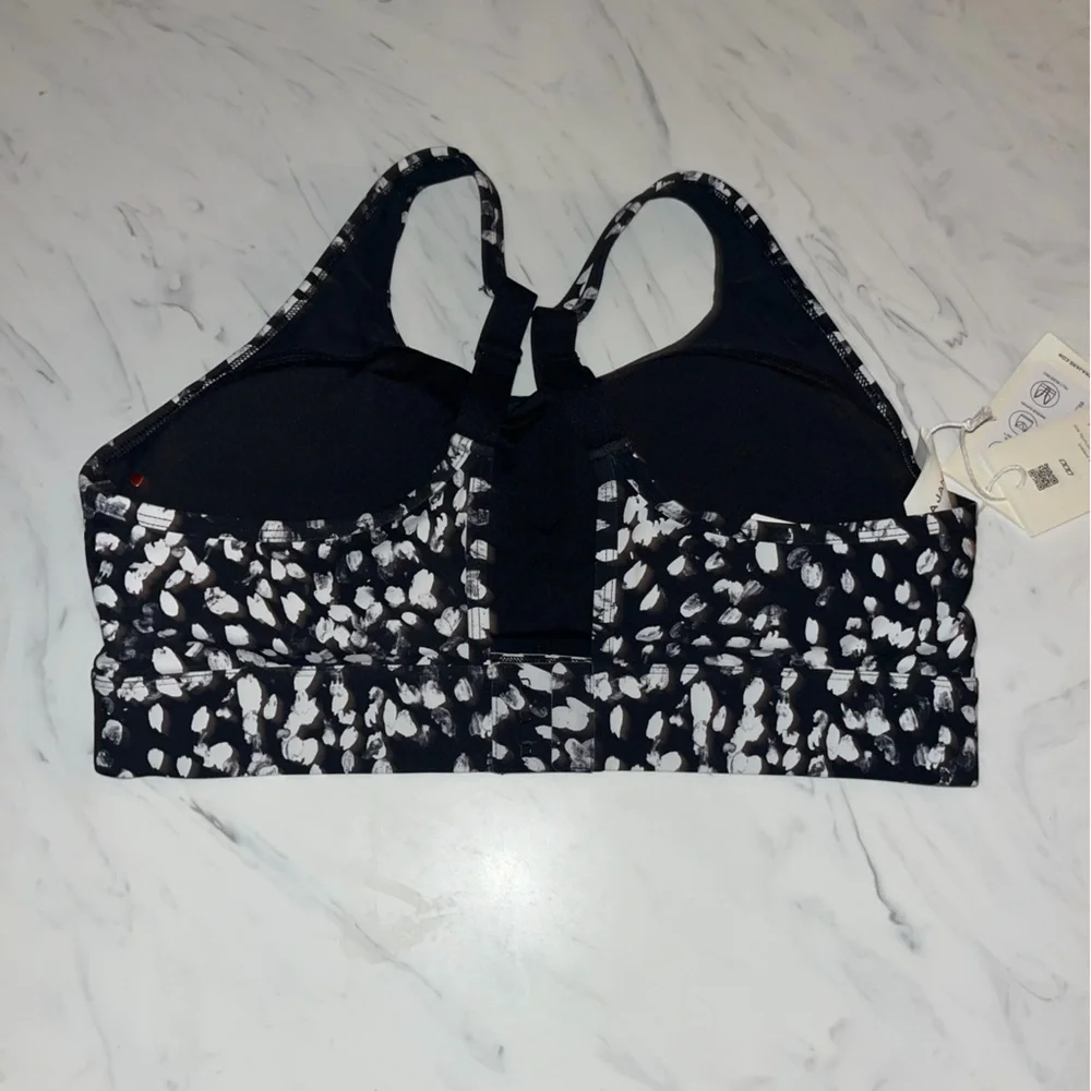 Lorna jane compress & compact sports bra white black fierce print xxl new nwt - Picture 4 of 4